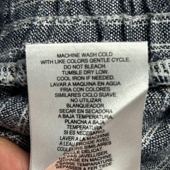 Ellen Tracy Striped Pull-On Linen Blend Wide Leg Pant in Blue/White - Size Small - Picture 6 of 6